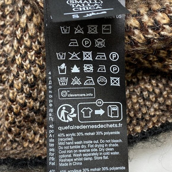 AllSaints Women’s Wick Cropped Mohair Cardigan – Leopard Brown – Size S - Picture 8 of 8